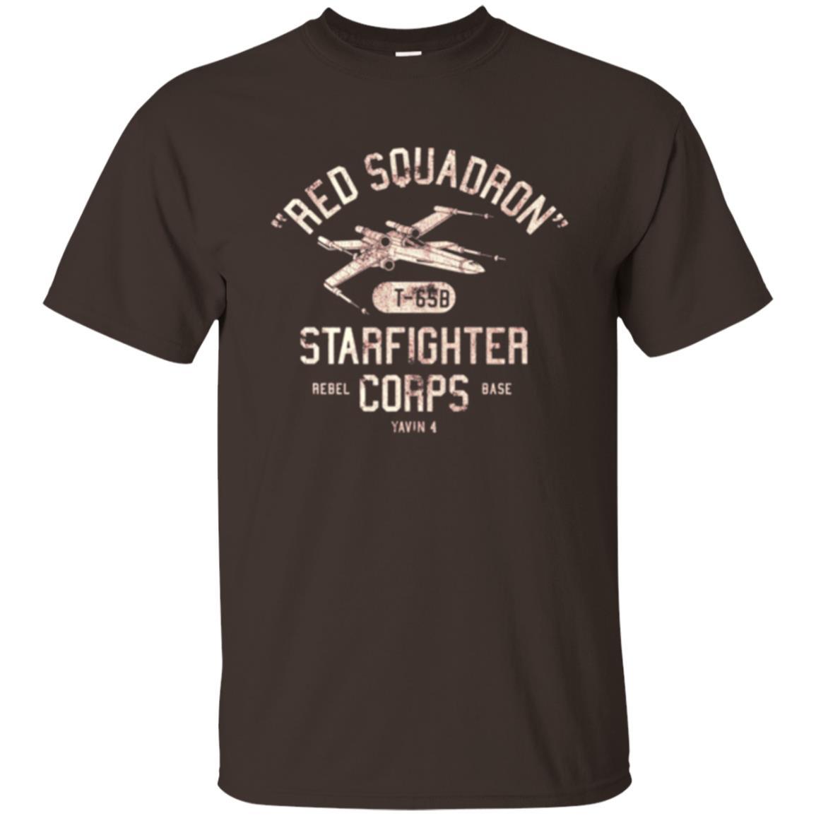 Film T-shirt Red Squadron T-65b Starfighter Rebel Corps Base Dark Chocolate