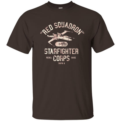 Film T-shirt Red Squadron T-65b Starfighter Rebel Corps Base Dark Chocolate