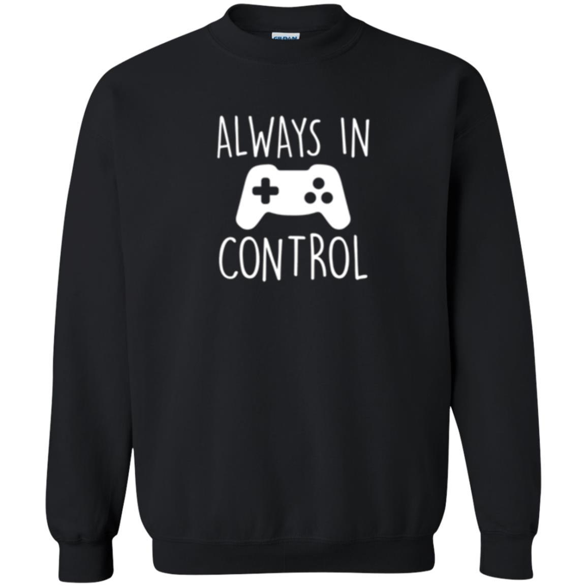 Gamer T-shirt Always In Control Video Game Black