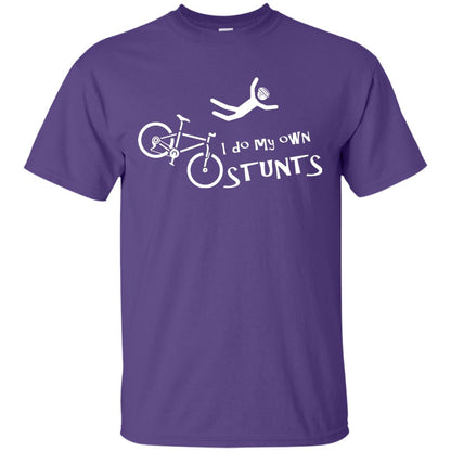 Biker T-shirt I Do My Own Stunts Purple