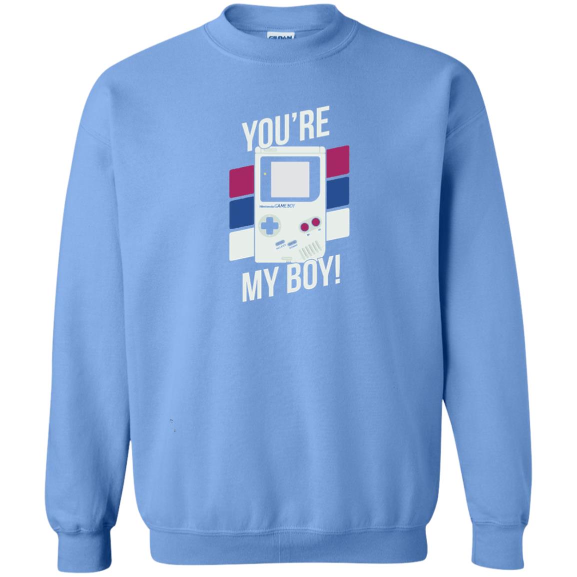 You_re My Boy Stripe Graphic Game Shirt For Boy Carolina Blue