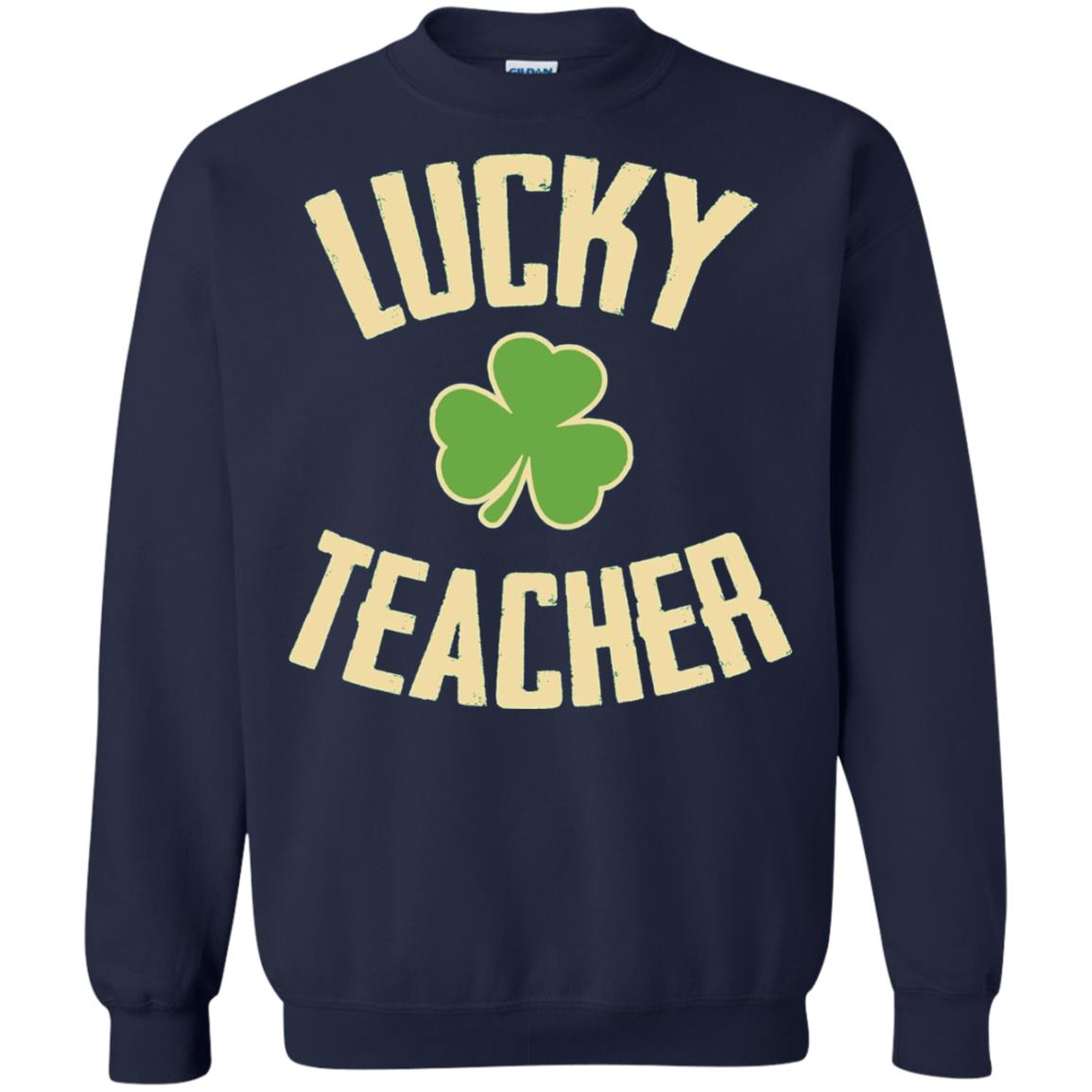 Lucky Teacher Shirt St. Patrick_s Day T-shirt Navy