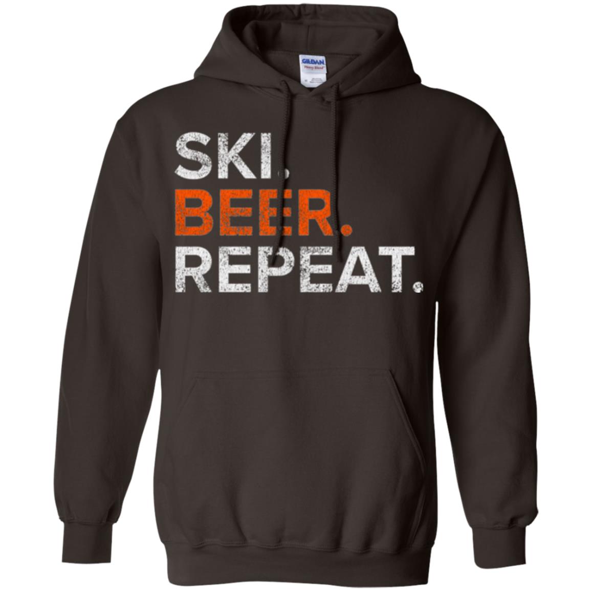 Ski And Beer Lovers T-shirt Dark Chocolate