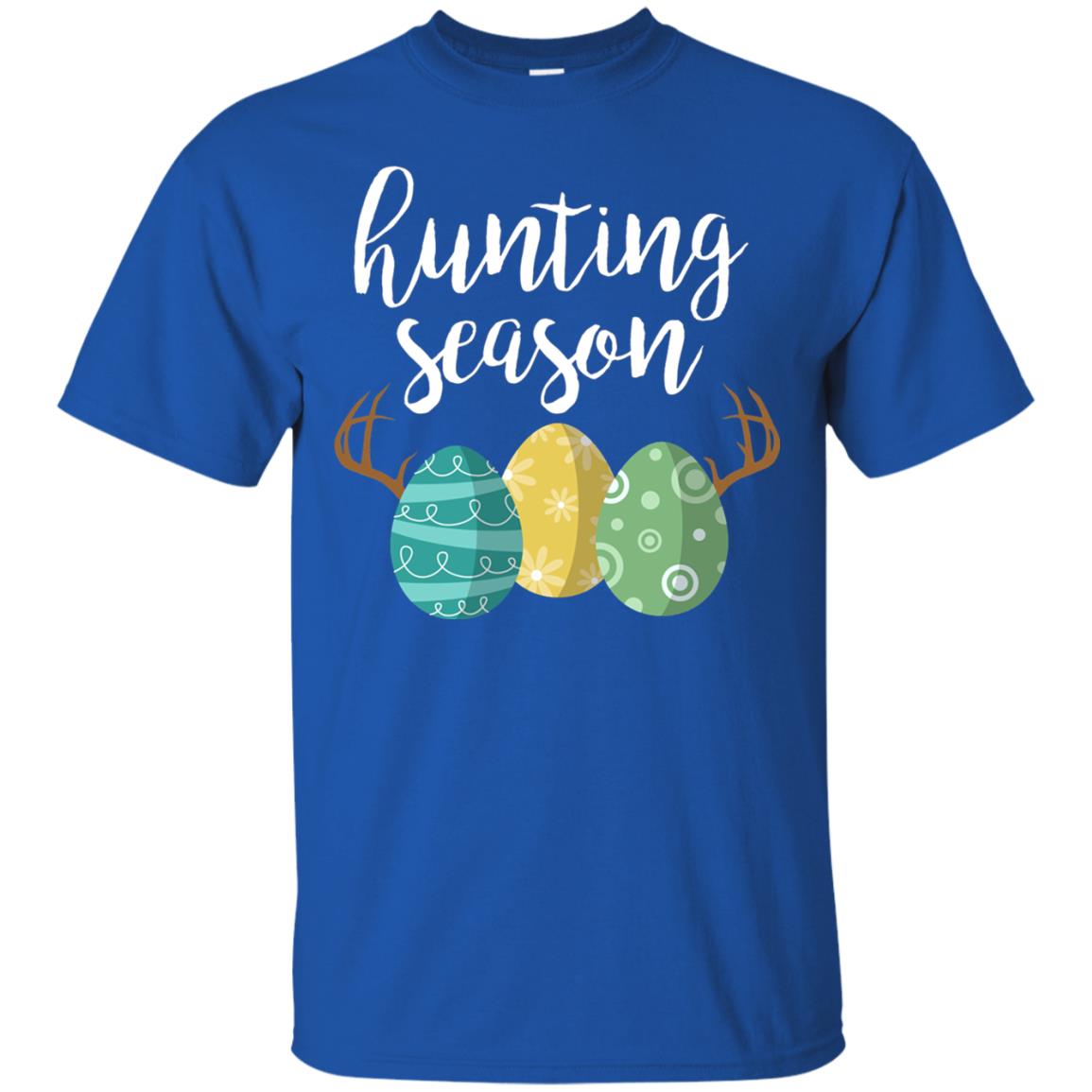 Hunting Season Bunny Funny Easter T-shirt Royal