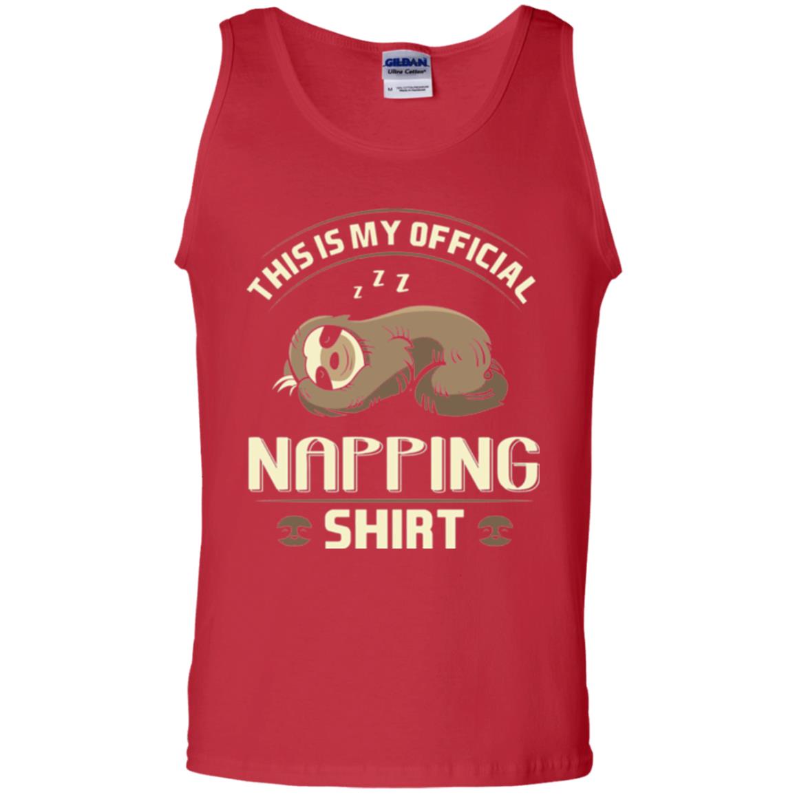Lazy Baby Sloth My Official Napping T-shirt Red