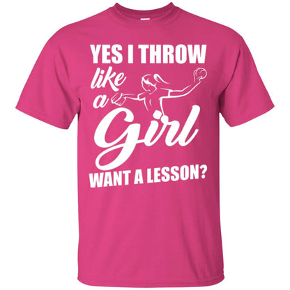Softball T-shirt Yes I Throw Like A Girl Want A Lesson Heliconia