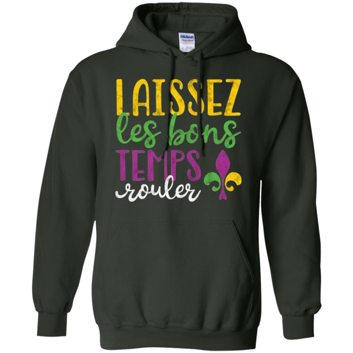 Mardi Gras T-shirt Laissez Les Bons Temps Rouler Forest Green