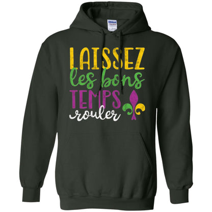 Mardi Gras T-shirt Laissez Les Bons Temps Rouler Forest Green