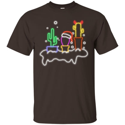 Cactus Merry X-mas Gift Shirt Dark Chocolate
