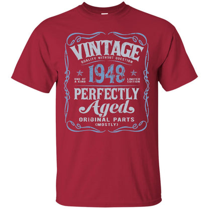 Vintage Made In 1948 70th Birthday Shirt Cardinal