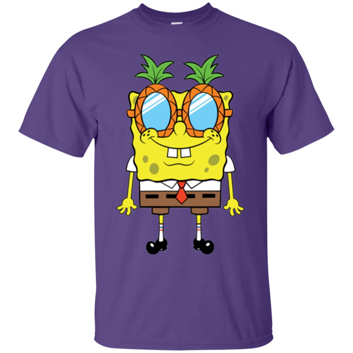 Nickelodeon Spongebob Squarepants Pineapple Glasses T-shirt Purple