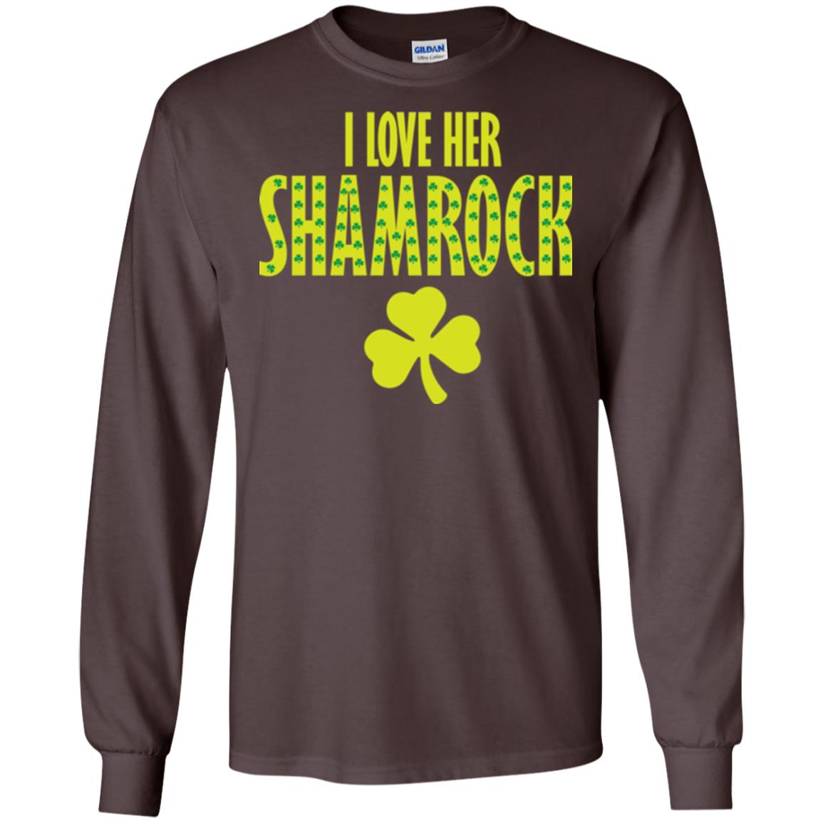 St. Patrick's Day T-shirt I Love Her Shamrock Dark Chocolate