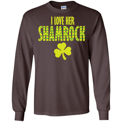 St. Patrick's Day T-shirt I Love Her Shamrock Dark Chocolate