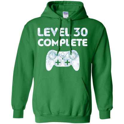 Level 30 Complete Video Gamer 30th Birthday Shirt Irish Green
