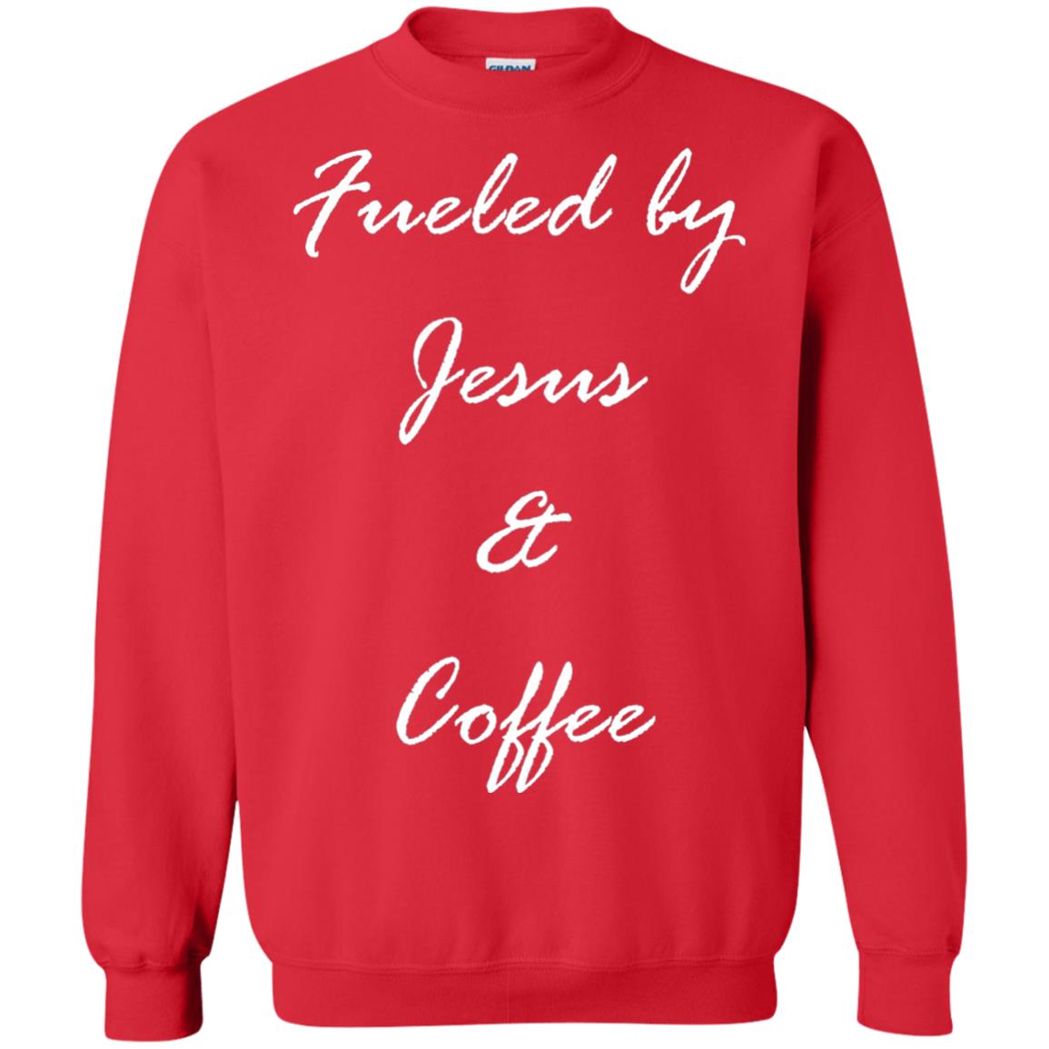 Fueled By Jesus Coffee Graphic Christian T-shirt Red