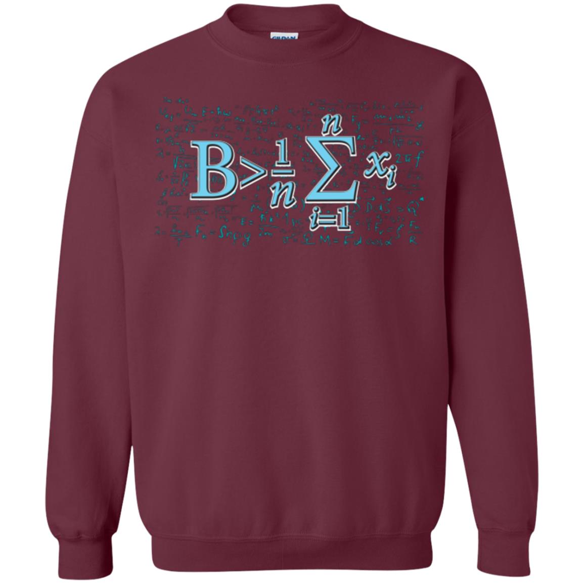 Math Lover T-shirt Be Greater Than Average Maroon