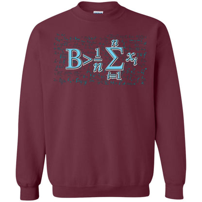 Math Lover T-shirt Be Greater Than Average Maroon