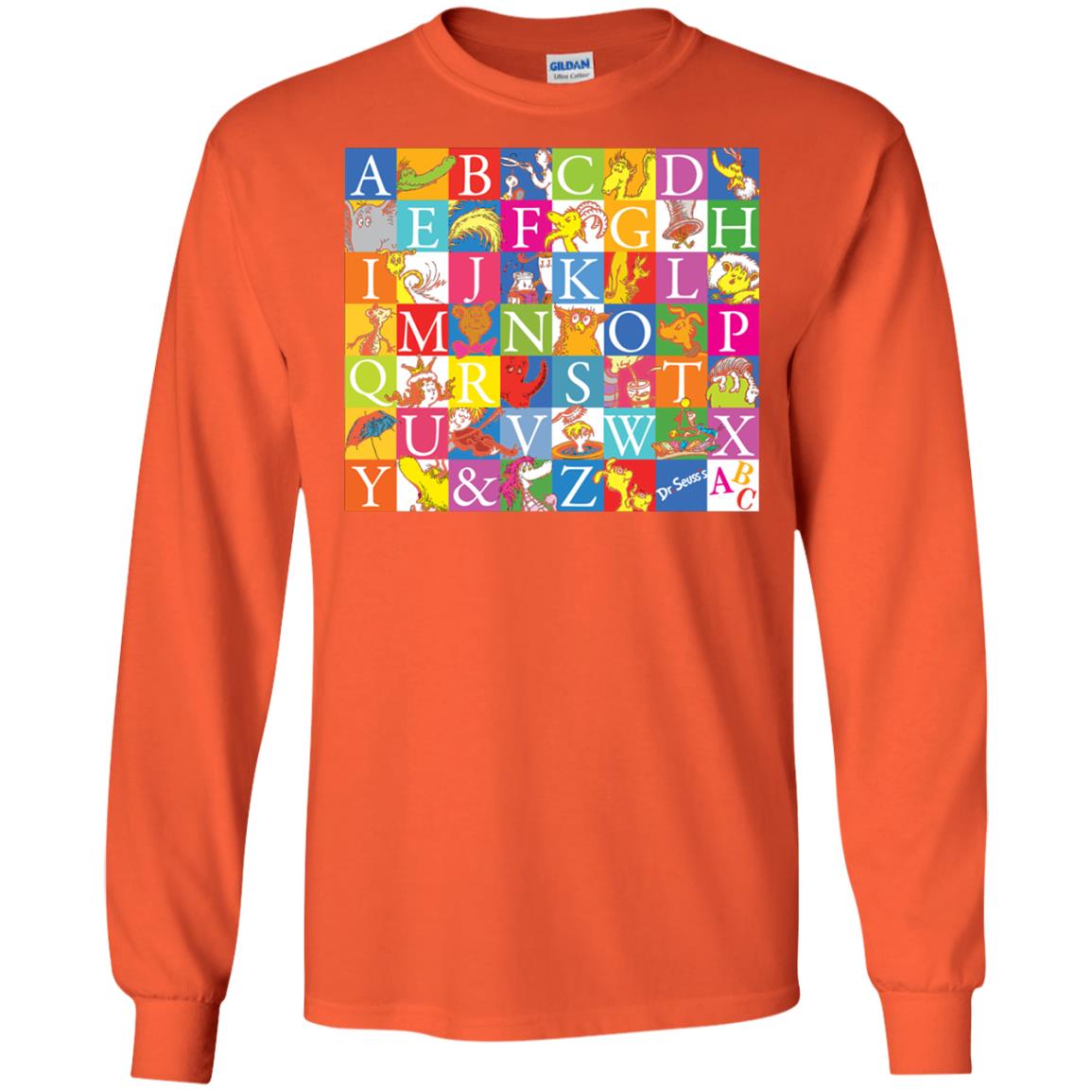 Dr. Seuss A To Z Gift Shirt For Funny Man Orange