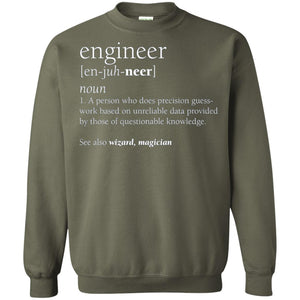 A Person Who Does Precision Guess Work Based On Unreliable Data Engineer Definition T-shirt