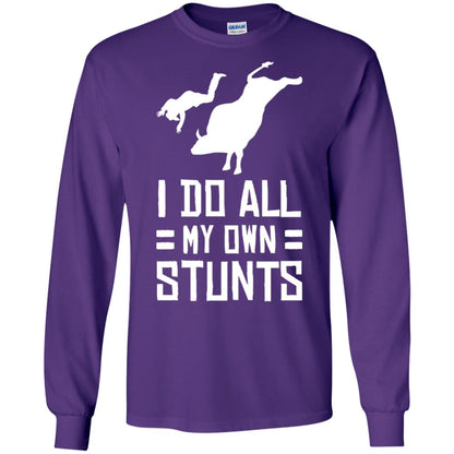 Bull Rider Shirt I Do All My Own Stunts Purple