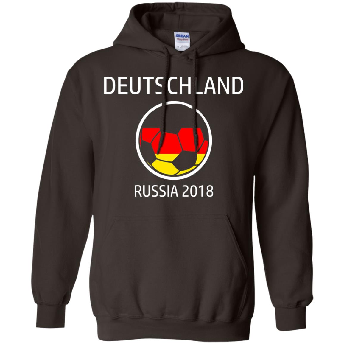 Deutschland Team Russia 2018 Soccer Fan T-shirt Dark Chocolate