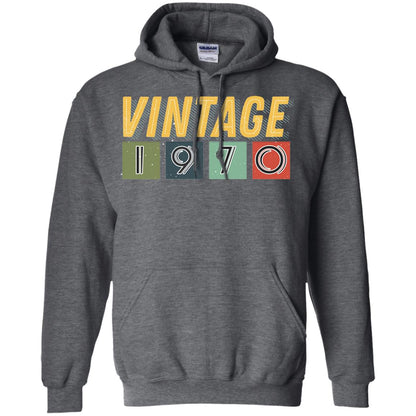 Vintage 1970 48th Birthday Gift Shirt For Mens Or Womens Dark Heather