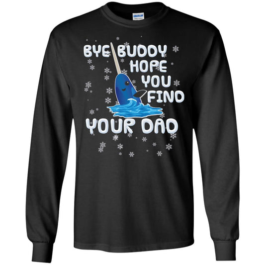 Funny Narwhal T-shirt Bye Buddy Hope You Find Your Day Black