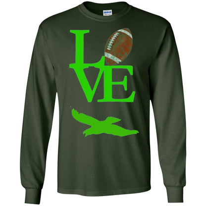 Football Lover T-shirt Love Football Flying Bird T-shirt Forest Green