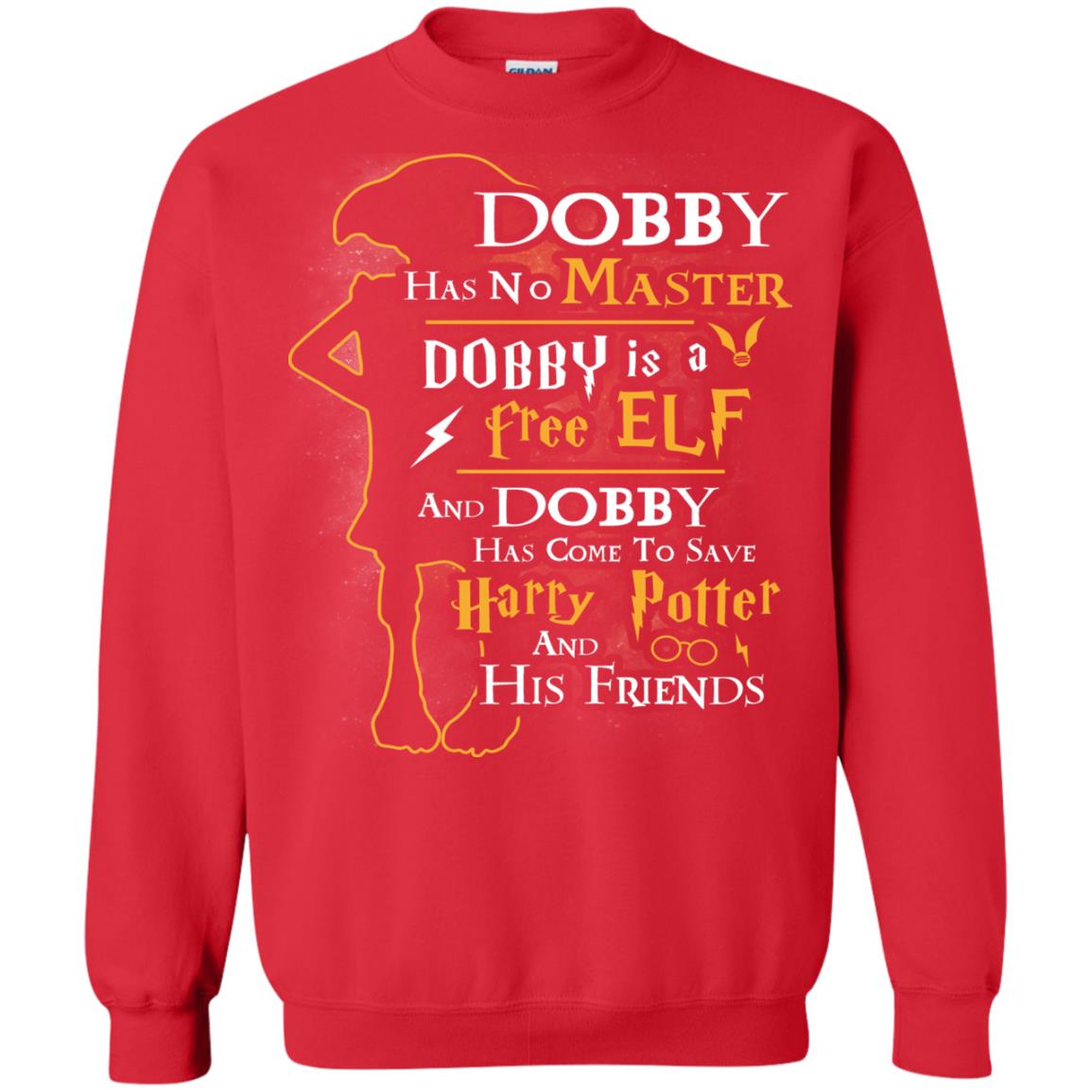 Dobby Has No Master Dobby Is A Free Elf And Dobby Has Come To Save Harry Potter And His Friends Movie Fan T-shirt Red