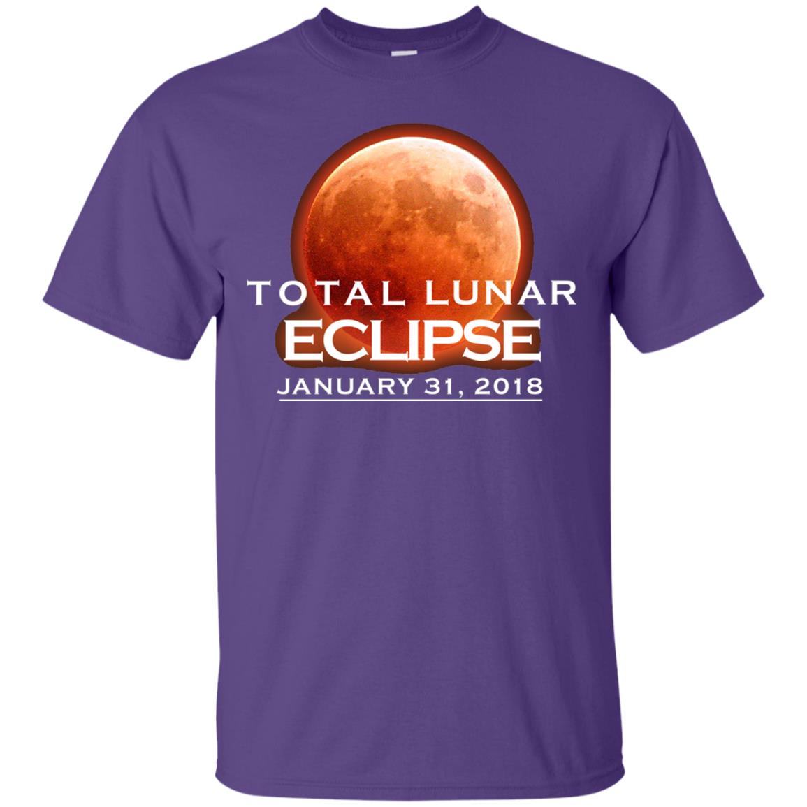 Lunar Eclipse T-shirt January 31, 2018 Graphic T-shirt Purple
