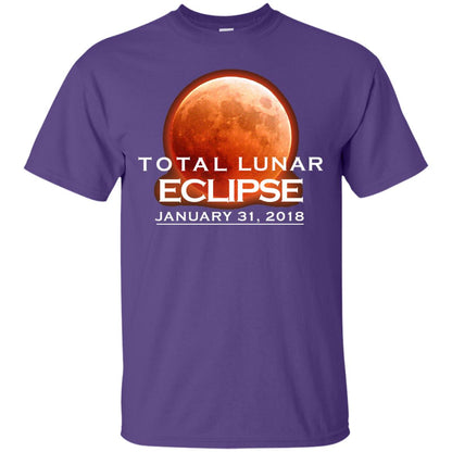 Lunar Eclipse T-shirt January 31, 2018 Graphic T-shirt Purple