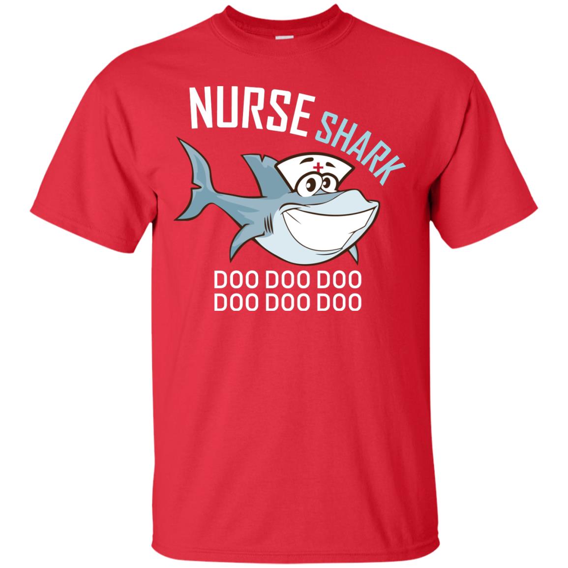 Nurse Shark Doo Doo Doo Shark Nursing Shirt Red