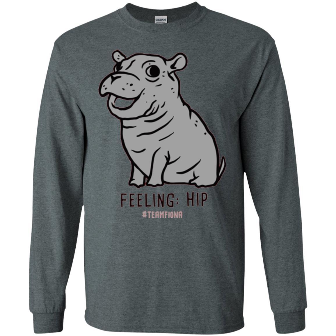 Fiona Hippo Lover T-shirt The Hippo Feeling Hip #teamfiona Dark Heather