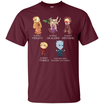 Know Something Game Of Thrones Fan T-shirt Maroon