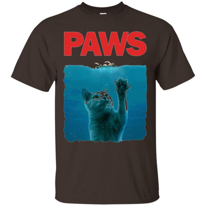 Cat Lover T-shirt Paws Kitten Meow Parody Dark Chocolate