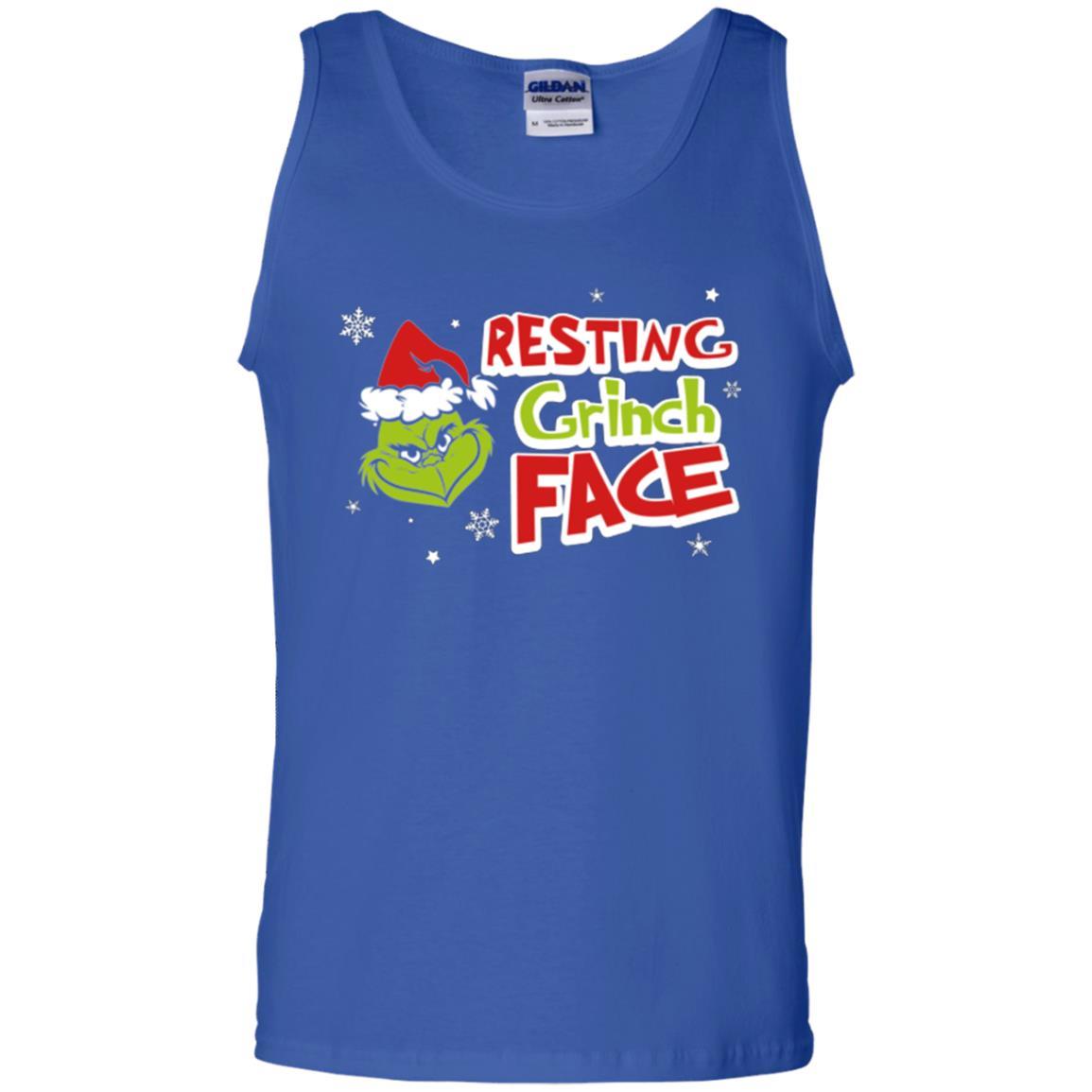 Christmas T-shirt Resting Grinch Face Royal