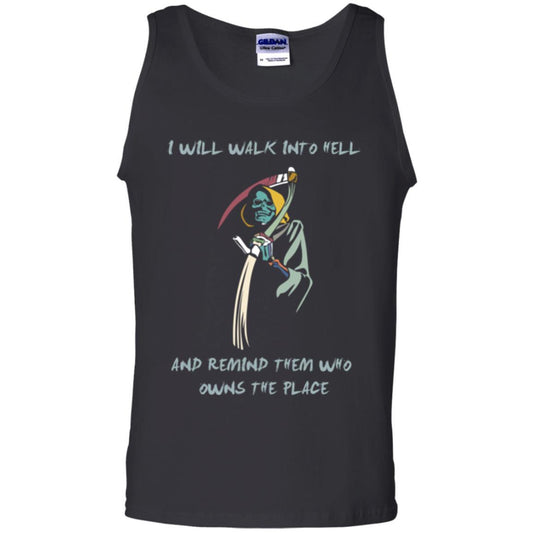 I Will Walk To Hell And Remind Them T-shirt Black