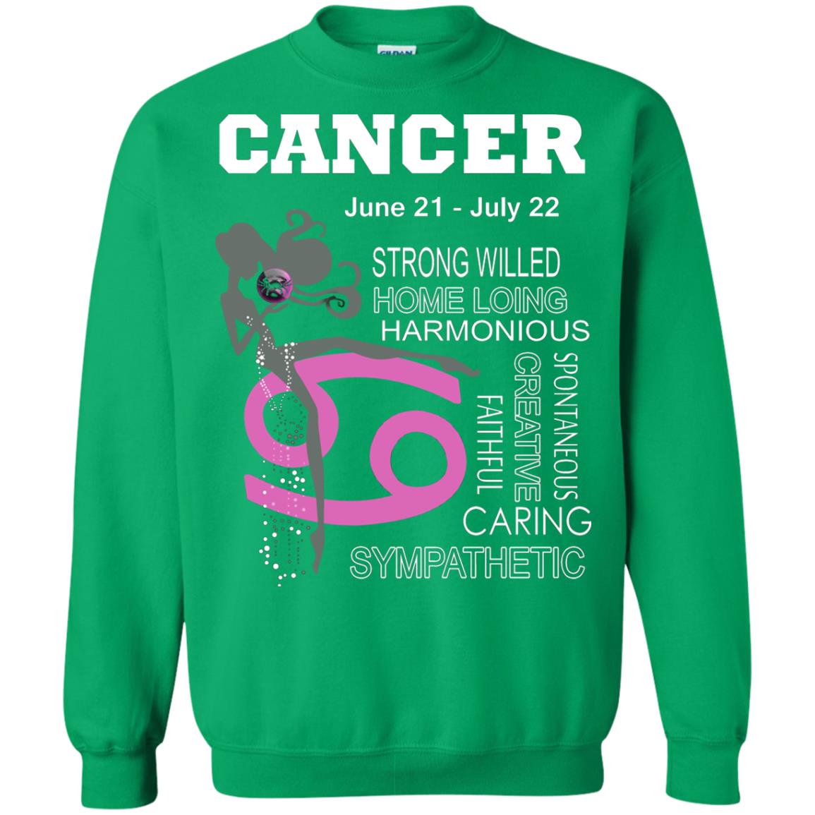 Cancer Strong Willed Home Loing Harmonious Faithful Creative Spontaneous Caring Sympathetic Irish Green