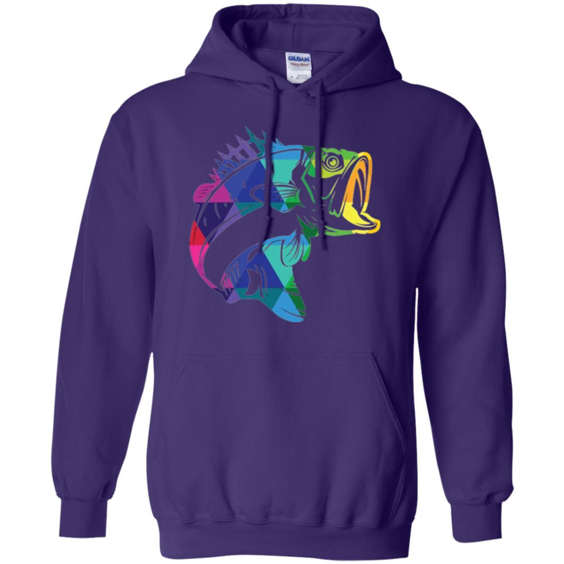 Fisherman T-shirt Fish For Bass Purple