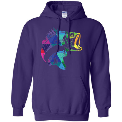 Fisherman T-shirt Fish For Bass Purple