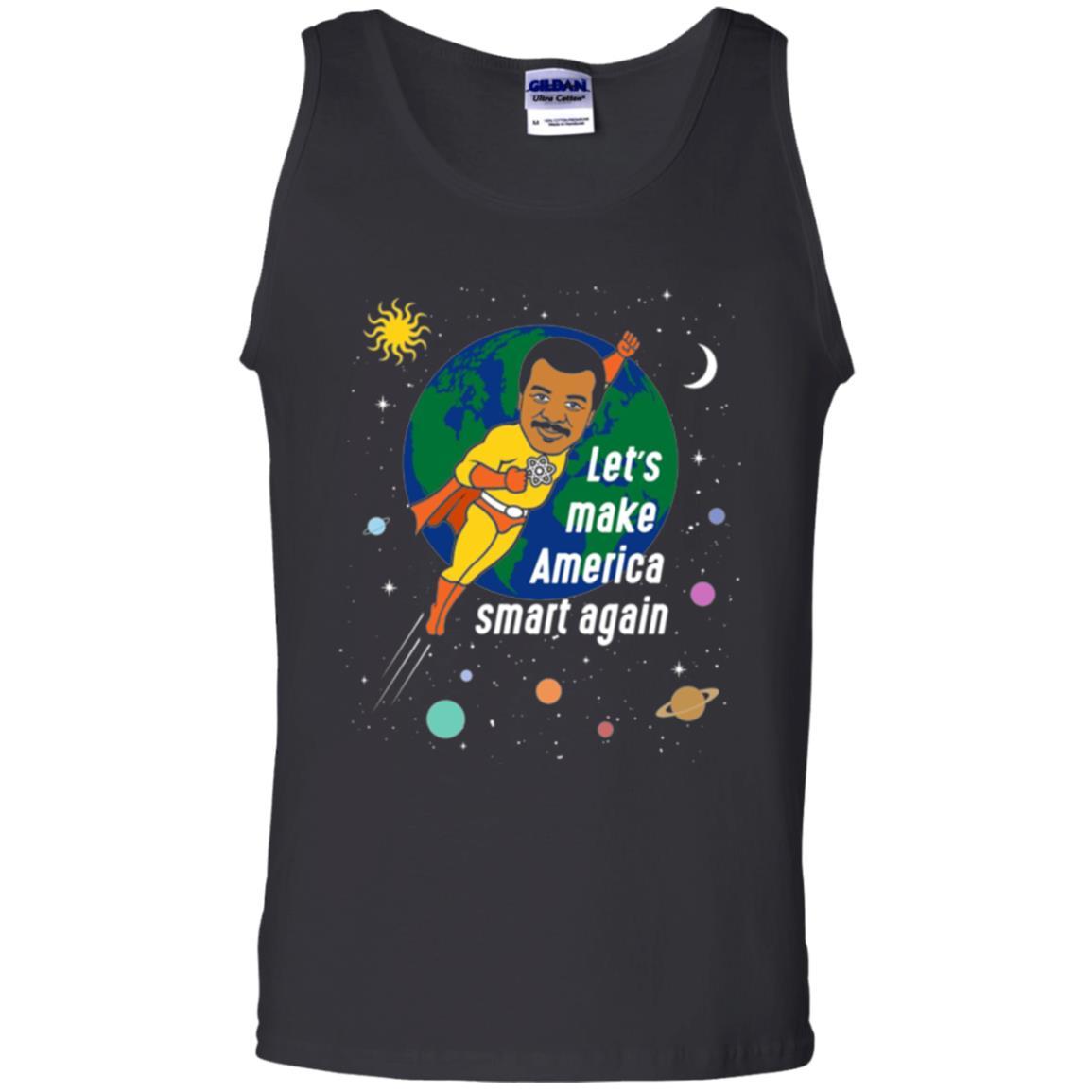 Astronomy T-shirt Let's Make America Smart Again Black