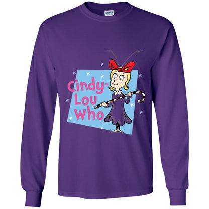 Dr. Seuss Cindy-lou Who Book Lover T-shirt Purple