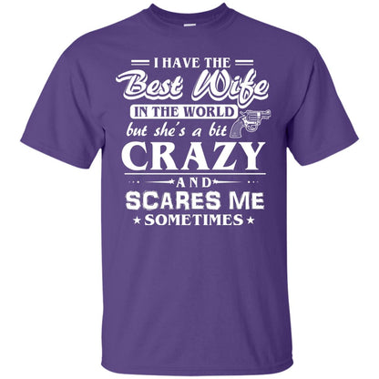 I Have The Best Wife In The World Best Idea Shirt For Funny Husbund Purple
