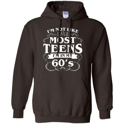60th Birthday Shirt Im Not Like Most Teens Im In My 60's Dark Chocolate