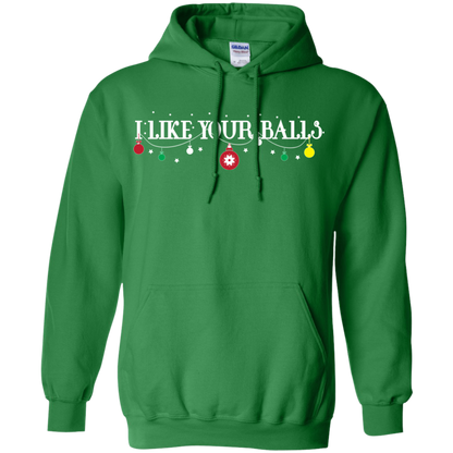 Christmas T-shirt I Like Your Balls Irish Green