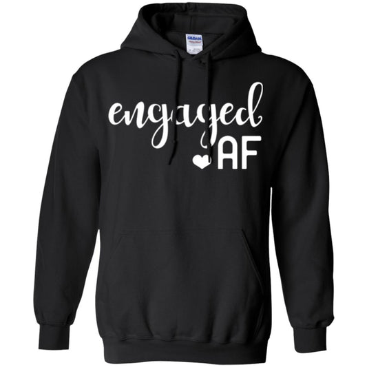 Fiance Engagement Party Womens Engaged Af T-shirt Black