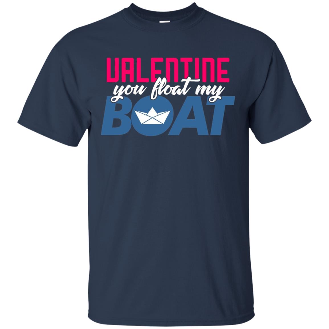 Love Day Couple T-shirt Valentine You Float My Boat Navy