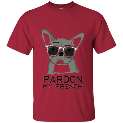 French Bulldog T-shirt Pardon My French T-shirt Cardinal