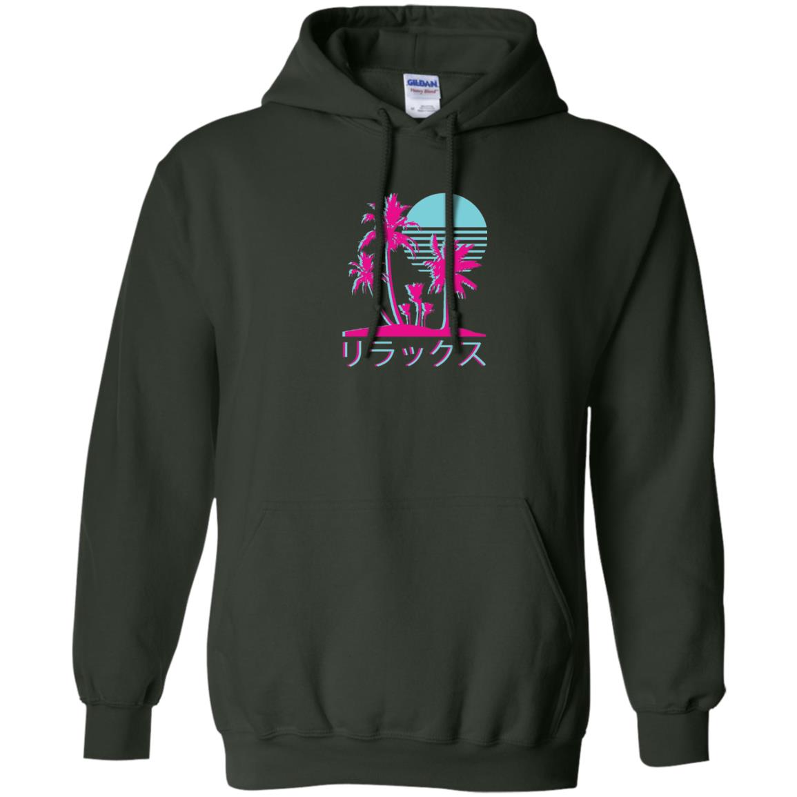 Aesthetic Vaporwave Otaku Summer Shirt Forest Green