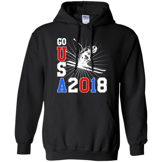 Alpine Skiing T-shirt Go Usa 2108 Cool Black